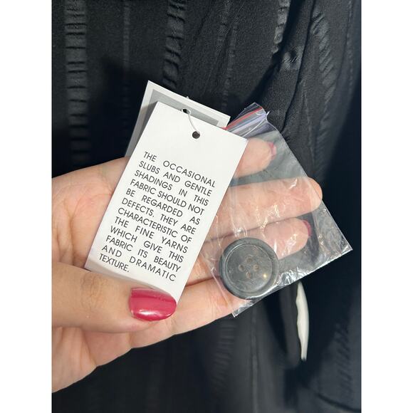 Vintage David N Jacket Size 8 Black Textured Striped Whimsygoth Office NWT - Picture 9 of 9